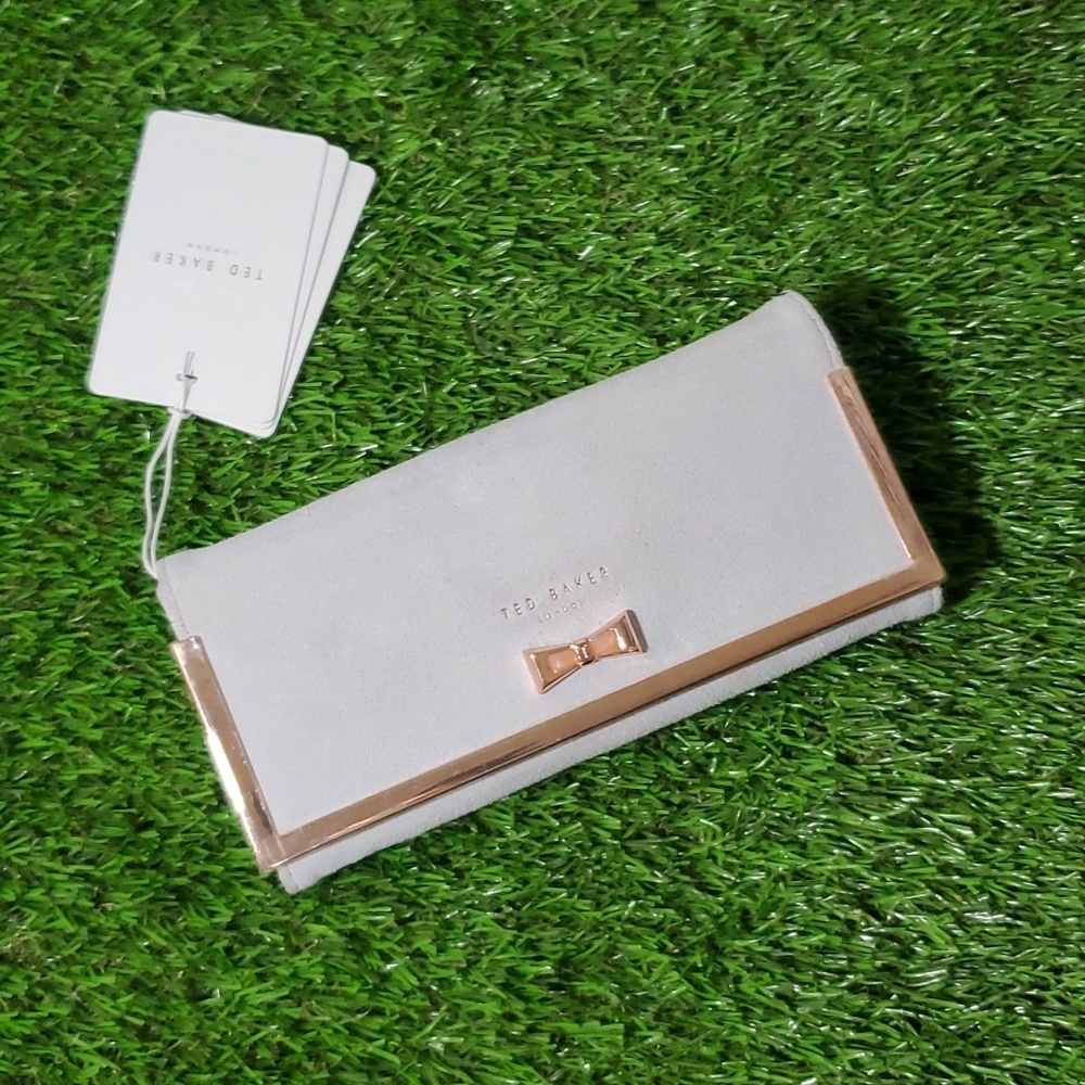 Ted Baker Gray Suede 'Bryce' Wallet
